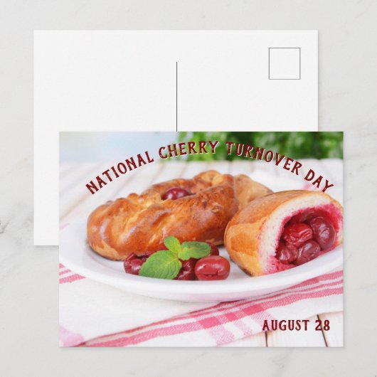 nationale dag van de kersenomzet briefkaart (Voorkant / Achterkant)