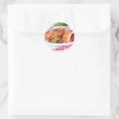 nationale dag van de kersenomzet ronde sticker (Tas)