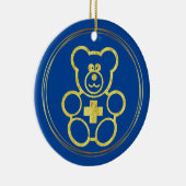 Nationale Dag van de Kindergeneeskunde Teddy Bear  Keramisch Ornament (Rechts)