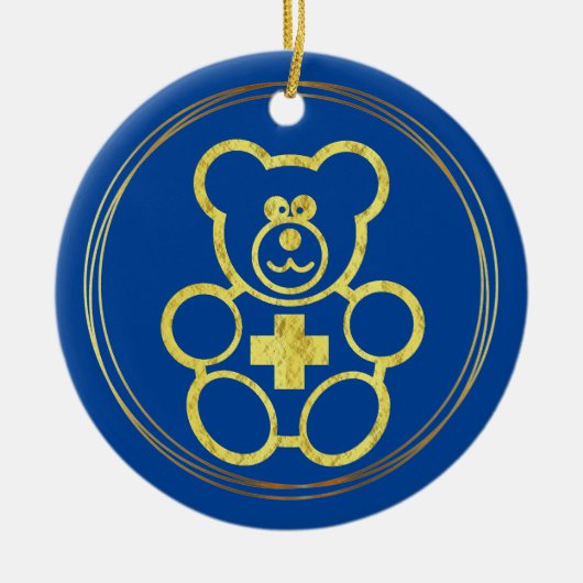 Nationale Dag van de Kindergeneeskunde Teddy Bear  Keramisch Ornament (Voorkant)