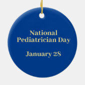 Nationale Dag van de Kindergeneeskunde Teddy Bear  Keramisch Ornament (Achterkant)