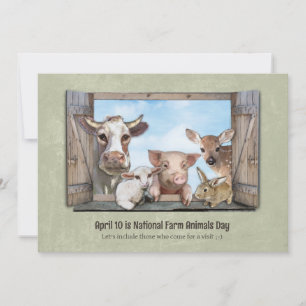Nationale Dag van de Landbouwhuisdieren 10 april Notitiekaartje
