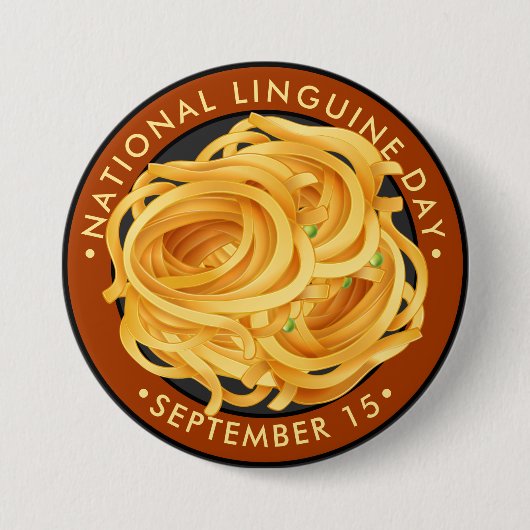 Nationale dag van de Linguine Ronde Button 7,6 Cm (Voorkant)
