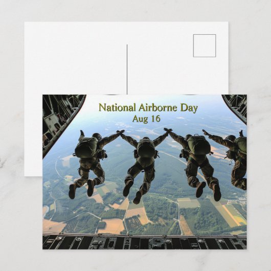 nationale dag van de luchtvaart briefkaart (Voorkant / Achterkant)