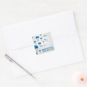 nationale dag van de luchtvaart vierkante sticker (Envelop)
