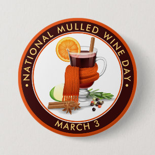 Nationale dag van de multimywijn ronde button 7,6 cm