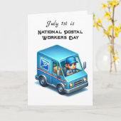 Nationale Dag van de Postarbeiders | 1 juli Kaart (Gele Bloem)