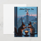 nationale dag van de Romance Feestdagenkaart (Voorkant / Achterkant)