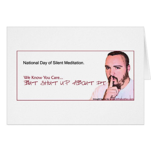Nationale dag van de Silent Meditation Reminder (N (Voorkant Horizontaal)