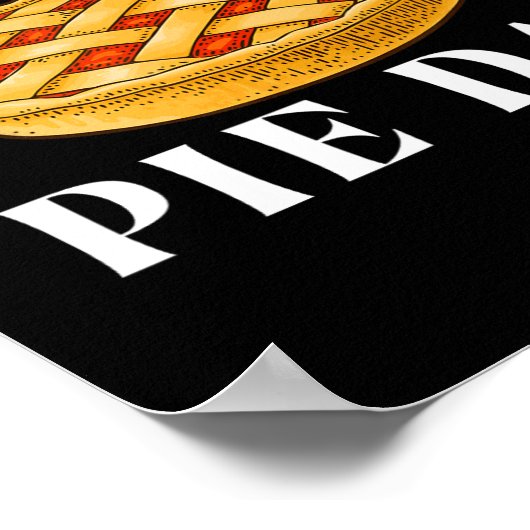 Nationale Dag van de Taart - Pi Day Science Wiskun Poster (Hoek)