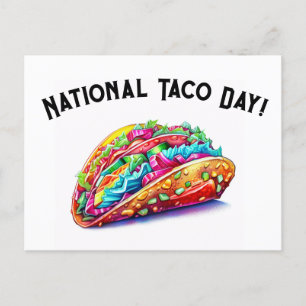 Nationale dag van de Taco Feestdagenkaart