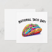 Nationale dag van de Taco Feestdagenkaart (Voorkant / Achterkant)