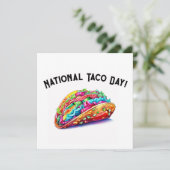 Nationale dag van de Taco Feestdagenkaart (Staand voorkant)