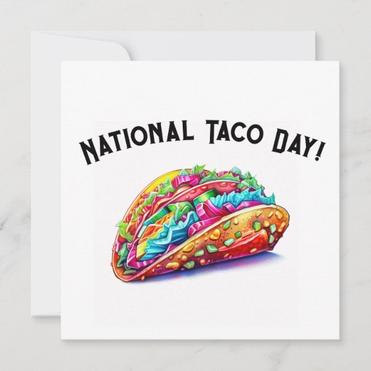 Nationale dag van de Taco Feestdagenkaart (Voorkant)