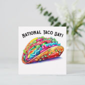 Nationale dag van de Taco Feestdagenkaart (Staand voorkant)