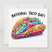 Nationale dag van de Taco Feestdagenkaart (Voorkant)