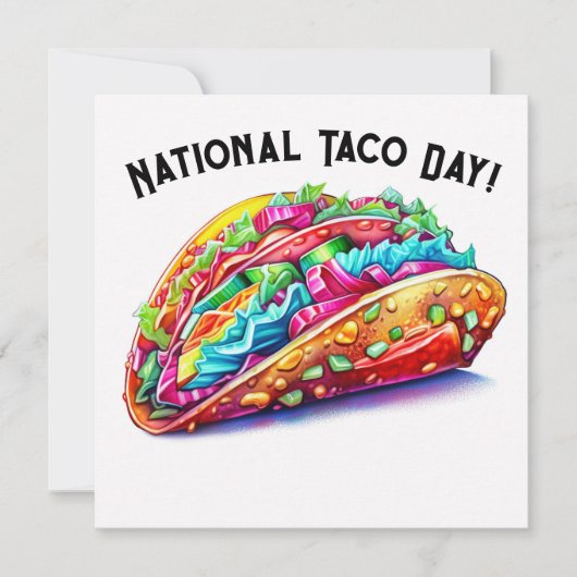 Nationale dag van de Taco Feestdagenkaart (Voorkant)