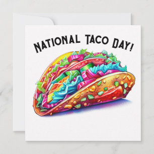 Nationale dag van de Taco Feestdagenkaart