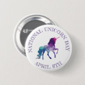 Nationale Dag van de Unicorn op 9 april Button Fee (Voorkant /achterkant)