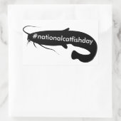 Nationale dag van de vangst rechthoekige sticker (Tas)