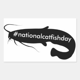 Nationale dag van de vangst rechthoekige sticker
