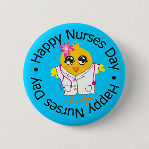 Nationale dag van de Verpleging - Verplegers Ronde Button 5,7 Cm