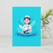 Nationale dag van de Verpleging / Week van de Waar Bedankkaart (Staand voorkant)