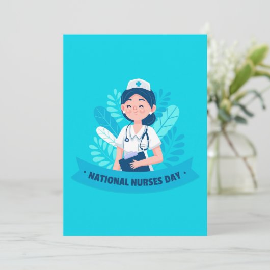 Nationale dag van de Verpleging / Week van de Waar Bedankkaart (Staand voorkant)