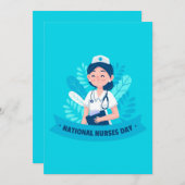 Nationale dag van de Verpleging / Week van de Waar Bedankkaart (Voorkant / Achterkant)