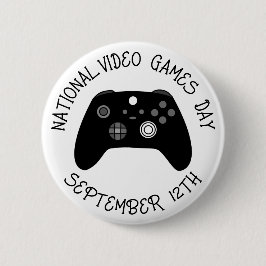 Nationale Dag van de Videospellen 12 september Ronde Button 5,7 Cm