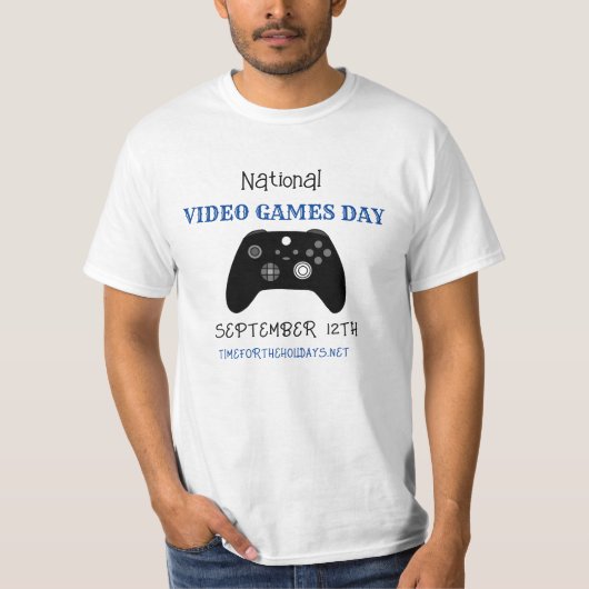 Nationale Dag van de Videospellen 12 september T-shirt (Voorkant)