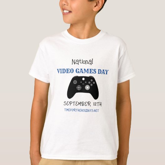 Nationale Dag van de Videospellen 12 september T-shirt (Voorkant)