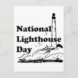 Nationale dag van de vuurtoren briefkaart