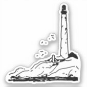 Nationale dag van de vuurtoren sticker (Voorkant)