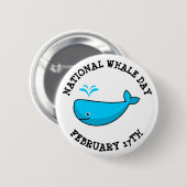 Nationale Dag van de Walvisvaart 17e Vakantie Butt Ronde Button 5,7 Cm (Voorkant /achterkant)