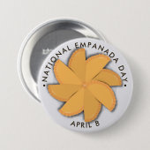 Nationale Dag van Empanada Ronde Button 7,6 Cm (Voorkant /achterkant)