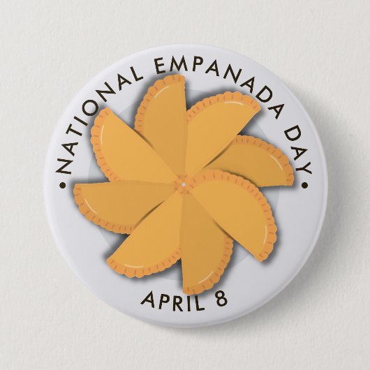 Nationale Dag van Empanada Ronde Button 7,6 Cm (Voorkant)