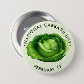 Nationale Dag van het Cabbage Ronde Button 7,6 Cm (Voorkant /achterkant)