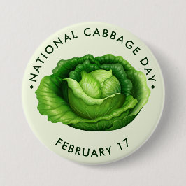 Nationale Dag van het Cabbage Ronde Button 7,6 Cm