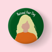 Nationale Dag van het Haar - Blond Badge/ Knop