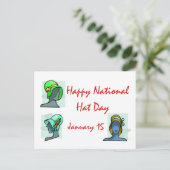 Nationale Dag van het Pet 15 januari Briefkaart (Staand voorkant)