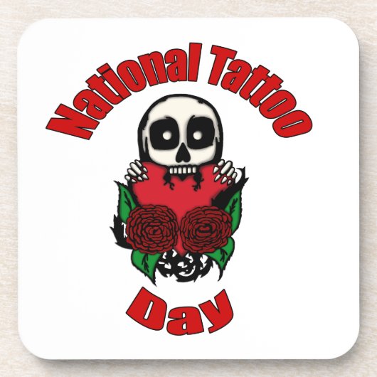 Nationale Dag van het Tattoo Bier Onderzetter (Voorkant)