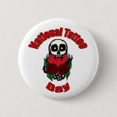 Nationale Dag van het Tattoo Ronde Button 5,7 Cm (Voorkant)