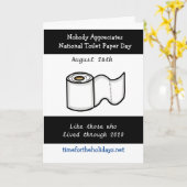 Nationale Dag van het Toiletpapier 26 augustus Hum Kaart (Gele Bloem)