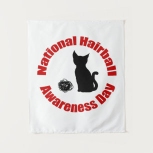 Nationale dag van het Waakzaamheid van het Hairbal Wandkleed