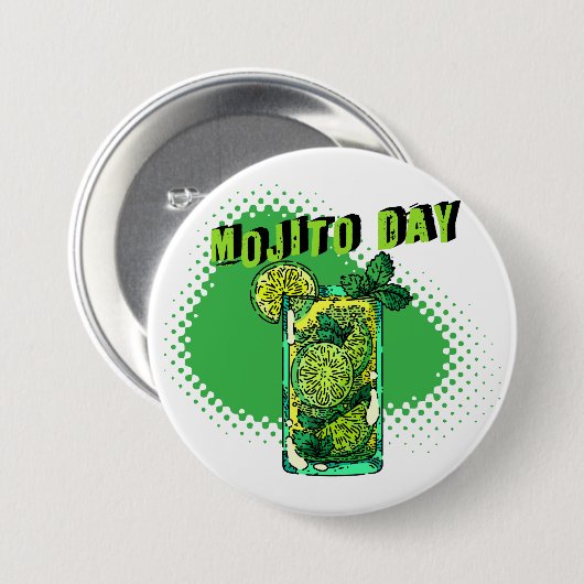 Nationale dag van Mojito Ronde Button 7,6 Cm (Voorkant /achterkant)