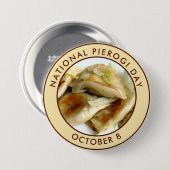 Nationale dag van Pierogi Ronde Button 7,6 Cm (Voorkant /achterkant)