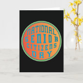 Nationale Dag van Senioren Psychedelia Kaart (Gele Bloem)