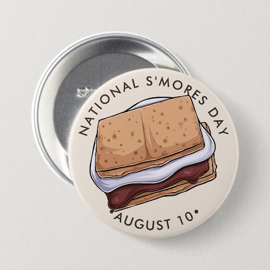 Nationale Dag van S'Mores Ronde Button 7,6 Cm (Voorkant /achterkant)