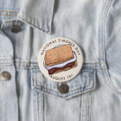 Nationale Dag van S'Mores Ronde Button 7,6 Cm (In situ)